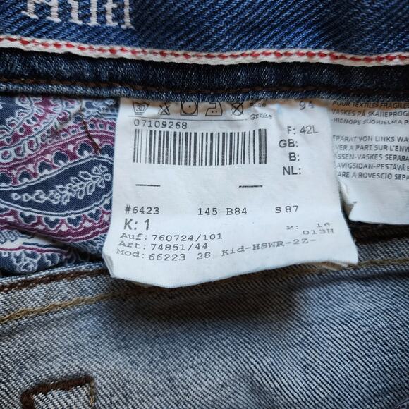 HILTL Jeans Mens Size 29x28 Blue Denim Straight Leg Mid Rise - Picture 10 of 11